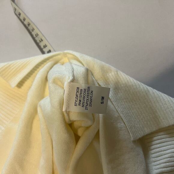 dreamers by debut pure heart pullover sweater in ivory S/M - Picture 2 of 8